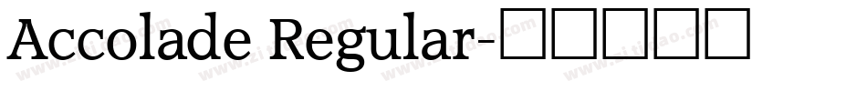 Accolade Regular字体转换